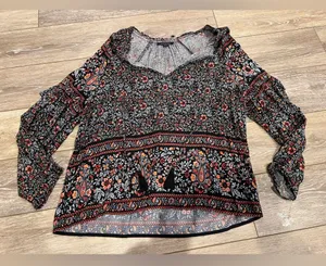American Eagle Floral Long Sleeve Top thumbnail 1