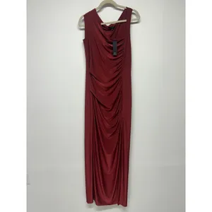 Lulus Josie Rust Red Ruched Maxi Dress Autumn Wedding Guest Size XS‎ NWT thumbnail 2