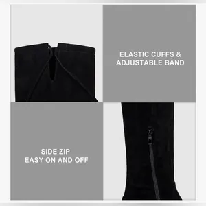 NEW Vepose 998 Vegan Suede Over The Knee High l Flat Heel Thigh High Boots 10 thumbnail 3