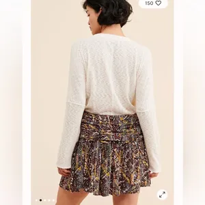 Free People Brown Snake Print Saturday Sun Mini Skirt size 6 thumbnail 2