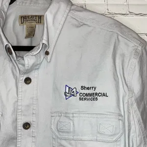 Duluth Trading Co Work Shirt Large‎ Tall Button Front Utility Shirt thumbnail 2