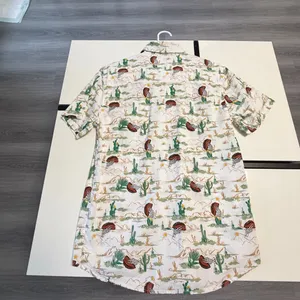 Fresh Vibes S Cotton Spooky Summer Desert Taco Skeleton Button Up Shirt 🌮💀 thumbnail 5