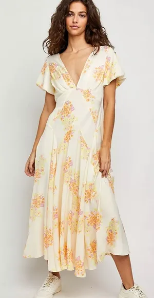 Free People Laura Printed Midi Dress thumbnail 1