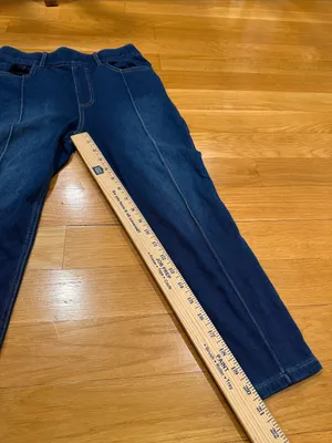 Halara flex mid rise skinny cropped jeans with pockets size medium. thumbnail 3