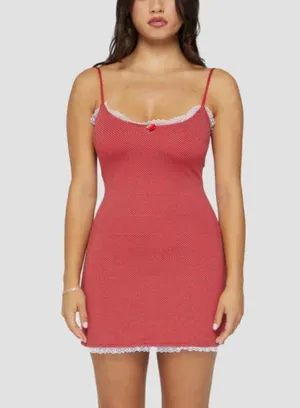 Revolve Bella Venice Bailey dress red polka dress with rose size small thumbnail 1