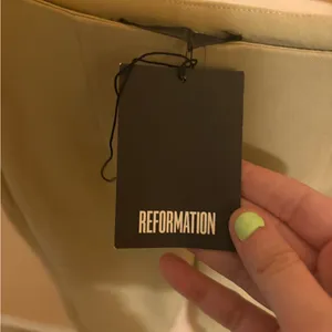 NWT Reformation Tan Pull On Pants thumbnail 2