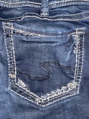 Silver Jeans Co Suki Slim Boot Women’s Size 31x35 Tall Dark Wash Embroidered thumbnail 18