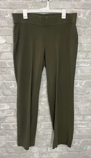 Lands' End Olive Starfish Straight-Leg Ponte Pants thumbnail 1
