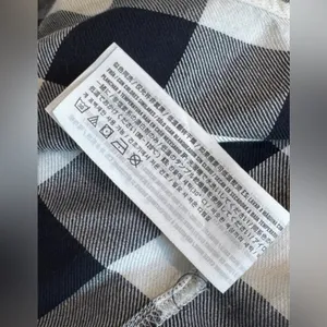 Abercrombie & Fitch Women’s Black White Gingham Button‎ Front Top Size Large thumbnail 5
