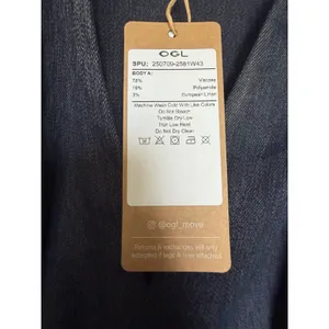 OGL Denim Look Midi Dress Collared Tie Waist Linen Blend NWT Extra Small thumbnail 8