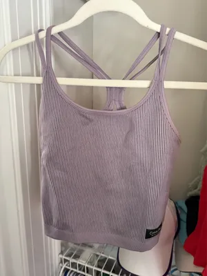 Calvin Klein Racerback Cropped Tank Top thumbnail 1