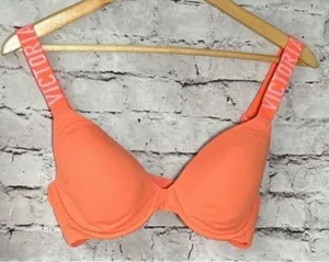 Victoria's Secret Orange Underwire Lightly Padded Bra‎ 34D thumbnail 1