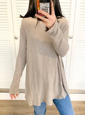 lover ribbed cutout top thumbnail 1