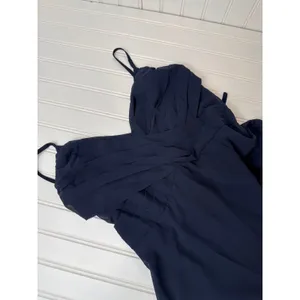 NWOT Lulus Event Ready Navy Backless Lace-Up Maxi Dress Wedding Bridesmaid Sz L thumbnail 5