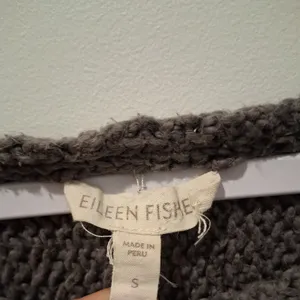 Eileen Fisher Knit Sweater Gray Pullover Chunky 100% Organic Cotton women size S thumbnail 2
