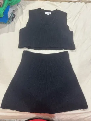 Day + Moon Knit Skirt Set Blue Size M thumbnail 1