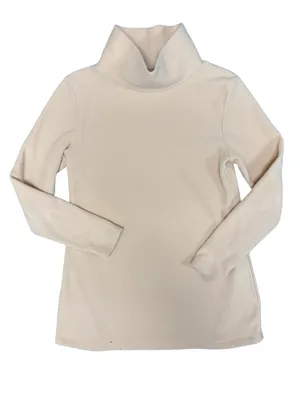 Dudley Stephens Cobble Hill Tunic Turtleneck Vello Fleece Beige Medium thumbnail 3