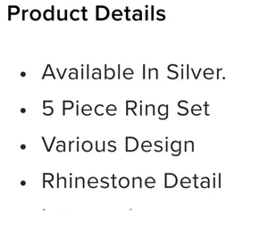 5 Piece Rings thumbnail 4