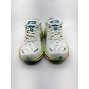 Hoka Womens 8 White Kawana Running Shoes Sneakers Teal Pink Lime Green thumbnail 2