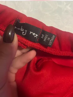 Ruby Rox Strapless Red Evening Gown with Rhinestone Accent thumbnail 3
