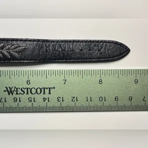 Vintage 80s Giordano watch leather Hong Kong black embroidered works! thumbnail 7