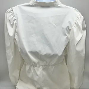 Rêveuse White Long Sleeve Romper Cuffed Shorts w/Tassel End Rope Belt-Size M thumbnail 4
