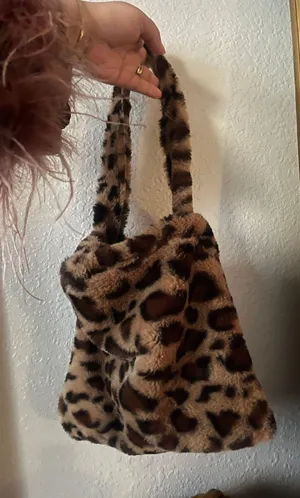 Leopard cheetah Purse tote Bag animal shoulder purse thumbnail 1