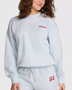 PINK New IVY FLEECE CLASSIC CREW‎ SWEATSHIRT thumbnail 1