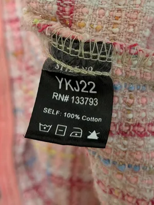 POL Pink Tweed Shirt Jacket Size Medium Shacket Patchwork Boho thumbnail 8