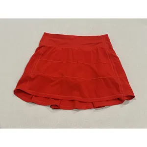 LULULEMON Pace Rival Mid-Rise Skirt Skort Vibrant Red Size 2 RARE EXCELLENT thumbnail 3