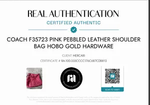 Coach F35723 Pink Pebbled Leather Shoulder Bag Hobo Gold Hardware thumbnail 14