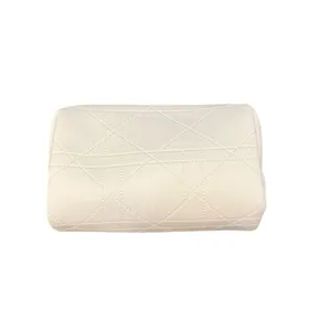 Christian Dior Quilted Cosmetic Makeup Zipper Bag Pouch Clutch - White thumbnail 4