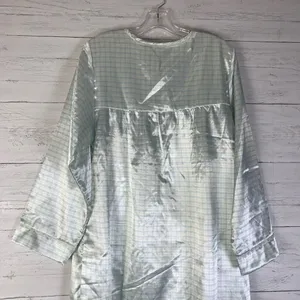 Vintage Jacklyn Smith Intimates Satin white/blue Robe Gown Embroidered NWT thumbnail 5