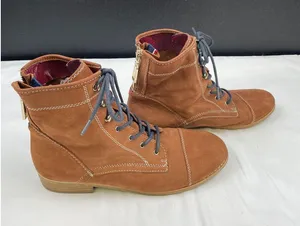 Tommy Hilfiger Women's Brown Suede Ankle Boots Shoes Size 7.5 SKU 4043 thumbnail 1