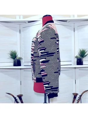 Anthropologie Weston Quilted Bomber Jacket Pink Black Small thumbnail 8