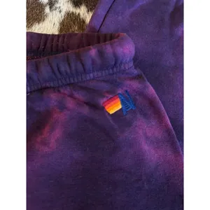 AVIATOR NATION Tie Dye Sweatpants Crystal Rose Size Small Purple thumbnail 2