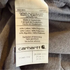 Carhartt Women'S Xxl Loose Fit Long-Sleeve Logo Sleeve Graphic T-Shirt thumbnail 6
