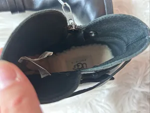 UGG ALEXIS Black Wedge Boots Women Size US 9 leather stylish thumbnail 10