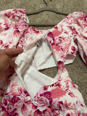 Hello Molly Sweetest Kind Pink Floral Cut Out Mini Dress size XS NWOT thumbnail 6