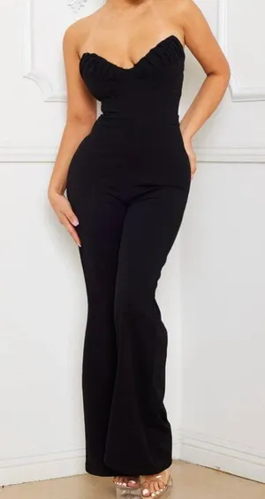 Heart Shape Black Jumpsuit Size M thumbnail 1