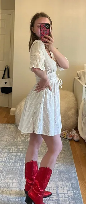For Love & Lemons White Lace Dress thumbnail 3