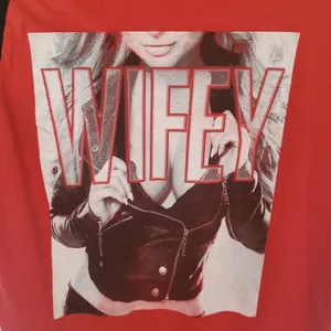 Take That Wifey Graphic Raglan Womens Tshirt Sz M Y2K Grunge Concert Street Red thumbnail 4