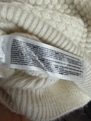 Mango Cream Textured Thick Crewneck Sweater Small thumbnail 7
