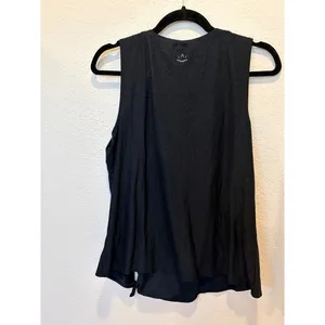Beyond Yoga Womens Black Side Tie Knot Sleeveless Tank Top Large USA Made thumbnail 3