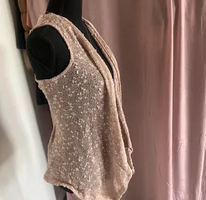 Bobeau pink lace vest cardigan thumbnail 2