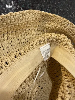Straw Hat Women’ Wide Brim Summer Handmade Woven Sun Bucket Breathable Beach Hat thumbnail 4