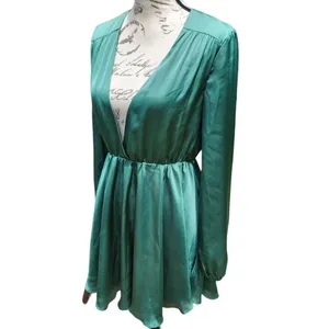 Lovers + Friends Ivy Dress Fit and Flare‎ Long Sleeve Green Small thumbnail 3