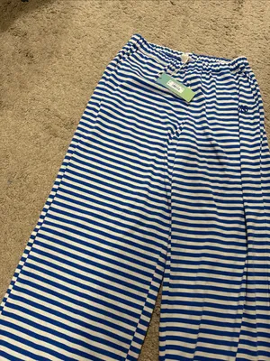 NWT As Revival Striped Wide-Leg lounge Pants - Blue & White size XS thumbnail 5