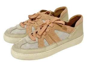 Frye Size‎ 7M Webster Overlay Women's Sneakers Beige Comfort Lace Up Shoes thumbnail 1
