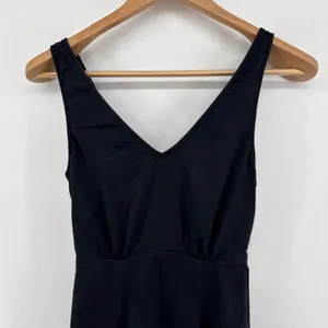 & Other Stories Paris‎ Atelier Black Lyocell Surplice Front Midi Dress Size 2 thumbnail 5